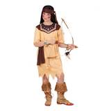 Indianer pige kostume - Højde cm: 116
