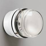 Oluce Fresnel - Væglampe med glaslinse IP44, hvid