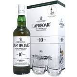 Laphroaig 10 Years Old, i gaveæske med 2 glas