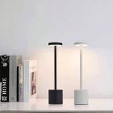 SHEIN 1 Pc New I-Shaped Table Lamp USB Rechargeable Touch Three-Color Light Eye-Care Night Light Metal Material Send USB Charging Cable For Bedroom Living