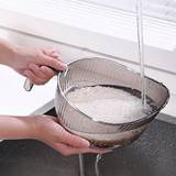 SHEIN 1pc Multi-Functional Crystal Diamond Rice Spoon Plastic Rice Washing Filter Rice Bowl Draining Basket Fruit Basin For Kitchen