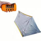 SHEIN 2-Person Outdoor Silver Emergency Tent Waterproof Windproof Thermal Insulation Blanket Can Be Used For Outdoor Camping