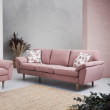 3 personers sofa | Pink stof | Nordic C