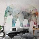 Fototapet - Painted Elephant - Flere Størrelser fra Walldelux.dk