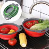 SHEIN 1/2pcs Foldable Kitchen Basket For Washing Vegetables, Fruits, Rice, Leftover Filter, And Storage Rack