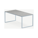 Hugo ultrathin spisebord i stål og keramik 200 x 90 cm - Gråblå/Granit grå
