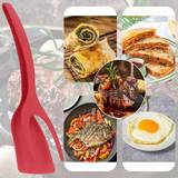SHEIN 1pc 2 In 1 Grip And Flip Spatula Tong, Egg Flipper Spatula, Multi-Purpose Non-Stick Kitchen Shovel For Bread Fish Pancake Toast, Home Kitchen Cooking