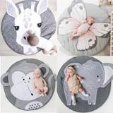 Rug For Kids Room Round Play Mat Cola Rabbit Cartoon Rug Cotton Design For Baby Crawling Game Surface Room Blanket Decor