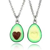 Avocado hjerteformet halskæde som gave til to bedste venner Chri