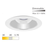 LED dæmpbar downlight, 3/4/5700K, 13/18/25W, IP54, UGR19