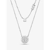 MK Precious Metal-Plated Sterling Silver PavÃ© Disc Layering Necklace - Grey - Michael Kors - ONE SIZE