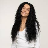 Gabriella - Syntetisk hår - 70 cm One size / 13x1 - 1B curly