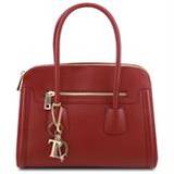 Tuscany Leather Keyluck - Blød læder håndtaske i farven rød