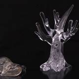 Tree krystal skulptur med aske