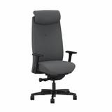 Savo XO kontorstol med lysegrå tekstil og sort fodkryds