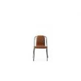Normann Copenhagen Studio Chair 44cm Frontpolstret - Sort/Brandy læder