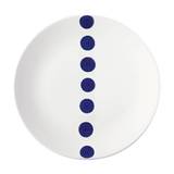 Easy Life - Håndmalet keramik frokosttallerken, Blue Punti - Ø20,5 cm - ø20,5