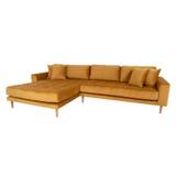 Riviera lounge sofa mørkegrøn velour, venstrevendt Længde på 290 cm