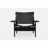 Jagtstolen | Model 168 | Klassik Studio Sortbejdset eg med sort læder