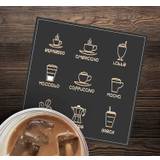 Fantastiske flere kaffe ikoner moderne drink coaster