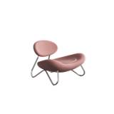 Woud Meadow Lounge Chair SH: 37 cm - Vidar Pink/Chrome