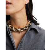 ASOS DESIGN - Guldfarvet chunky halskæde med snoet design
