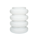 Glas vase bulb - Hvid - H 25cm