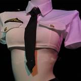 Pilot And Flight Attendant Uniform Costume Set For Role Play Games - Multicolor - one-size