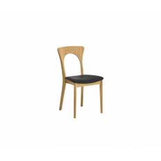 Casø Peter spisebordsstol (sort læder sæde, naturolieret eg)