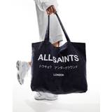 AllSaints - Underground - Tote-taske i syrevasket denim-Blå