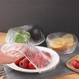 100-delt engangs maddæksel plastfolie elastiske mad låg til frugt skåle kopper hætter opbevaring køkken frisk opbevaring taske Lightinthebox