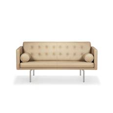 DUX Ritzy 2 Pers. Sofa L: 180 cm - Chrome/Naturale Perle