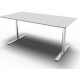 Inline Kantinebord, 140x80 cm, Lys grå/Krom