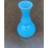 Vintage blå opalglas karafel/ vase