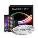 Premium 5 Meter RGB LED-Strip udendørs/indendørs med app styring og fjernbetjening