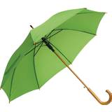 Lime grøn paraply lyst træhåndtag 103 cm diameter - Oscar - Lyse grøn