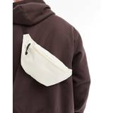 ASOS DESIGN - Ecrufarvede crossbody-bæltetaske med snoretræk-Hvid