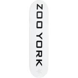 Zoo York Classic Logo Block Skateboard Deck - White, White / 7.75"