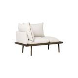 Umage Lounge Around sofa (White Sands, 1,5 pers. sofa (B127 x D74,5 x H67,2 cm), Lakeret mørkbejdset egetræ)