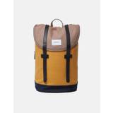 Sandqvist Stig Backpack (Canvas) - Earth Brown/Honey Yellow/Navy Blue - Brown / One Size