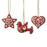 Heartwood Nordic Noel Set Of 3 Mini Ornaments