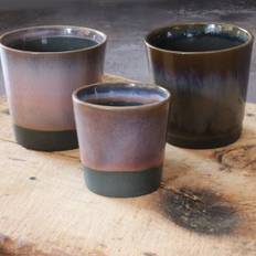 Kaffekopper i Keramik fra Lena Pedersen Keramik - Støvet blå/Beige