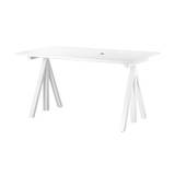 String Furniture Højdejusterbar arbejdstabel 78x140 cm, hvid laminat fra inwohn. - lev med niveau! - White