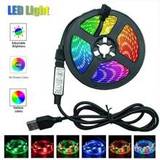 SHEIN 3.28ft-100ft Rgb Led Strip Light With Usb 5v 2835smd Chipset, 3-Button Controller, Ideal For Home Decor, Party, Festival, Living Room, Bedroom, Tv, Ba