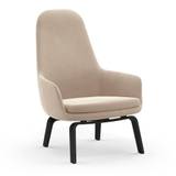 Normann Copenhagen Era Lounge Chair High Black Oak SH: 40 cm - City Velvet Vol 2 / 070
