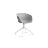 HAY AAC 20 About A Chair SH: 46 cm - White Powder Coated Aluminium/Concrete