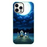 Snoopy Phone Case For iPhone and Samsung Galaxy Devices - Sitting On The Dock Moon Night