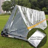 Lightweight Emergency Thermal Blanket Tent: Keep Warm After Earthquakes, Hurricanes & Other Disasters - Perfect For Outdoor Hiking & Camping!