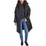 Buttoned Black Down Jacket M,XS