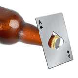 SHEIN 1PC 304 Stainless Steel Poker-Shaped Multifunction Multipurpose Pocket Tool Multi Opener Card Beer Kit Spade Poker Shaped Opener Gear Bottle Gadget Mu